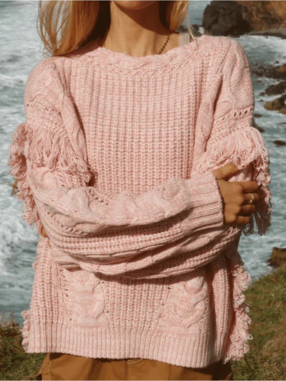 NWT Spell Nomadic Knit Jumper in Dusty Rose size medium